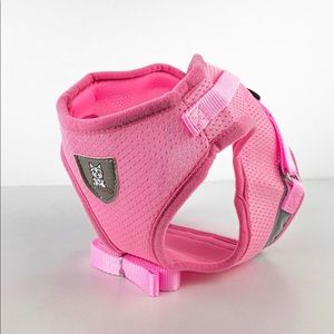 Pink Safety Reflective Dog and Cat Harness with Adjustable Straps